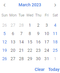 Calendar current