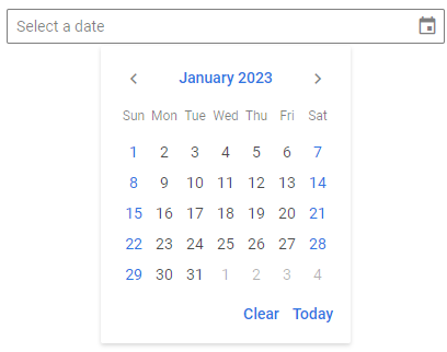 DatePicker align center