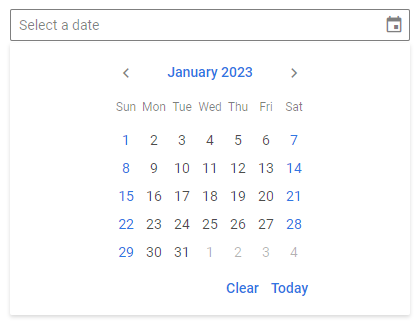 DatePicker popup width