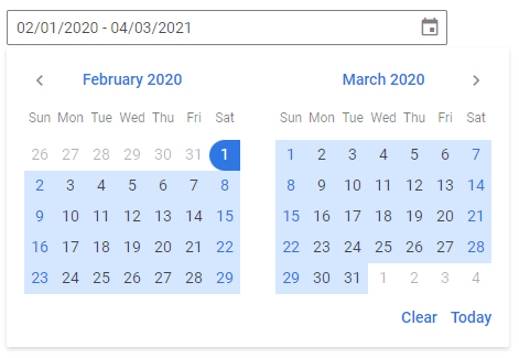 DateRangePicker initial value