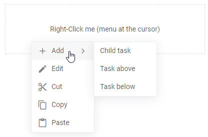 Context Menu point position