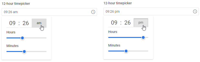 TimePicker time format